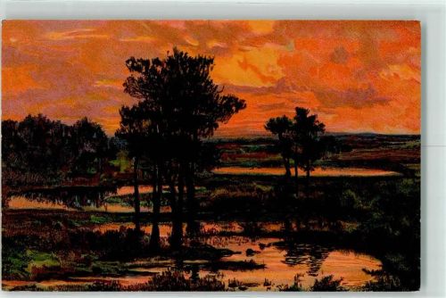 Neue Worpsweder Kunstpostkarte Serie 732 sign. S.Wencke Sonnengluten