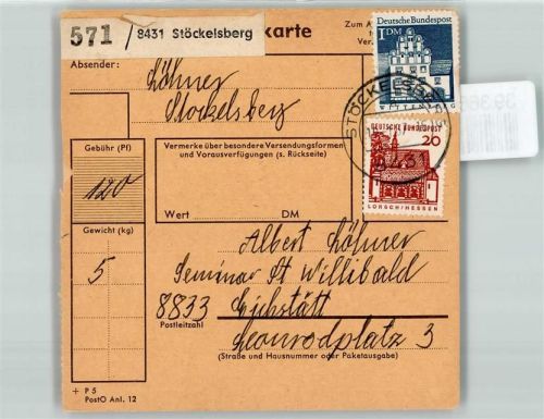 Stöckelsberg Paketkarte