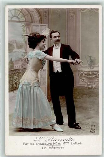 1910 l`Aeoronette par les creatures Ehepaar Lefort le depart