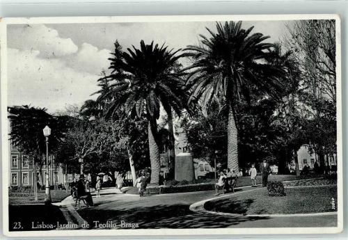 Lisboa Jardim de Teofilo Braga Palmen Kinder