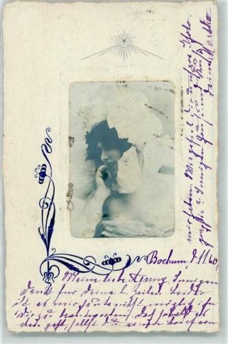 1901 Passepartout Jugendstil Frauenschönheit