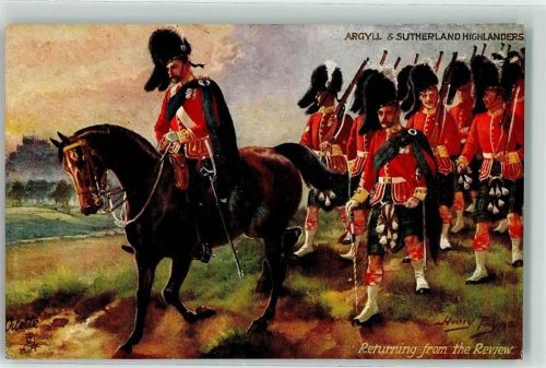 Argyll & Sutherland Highlanders , 'Tuck Karte Nr. 9937 , sign. Payne