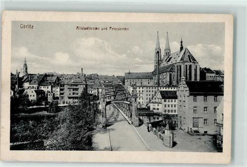 Görlitz Zgorzelec Gebrauchsspuren Altstadtbrücke und Peterskirche