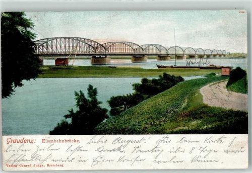 Graudenz Grudziadz 1905 - Eisenbahnbrücke