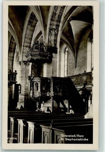 Osterwieck Kirche Sankt Stephanie Innenansicht Foto AK