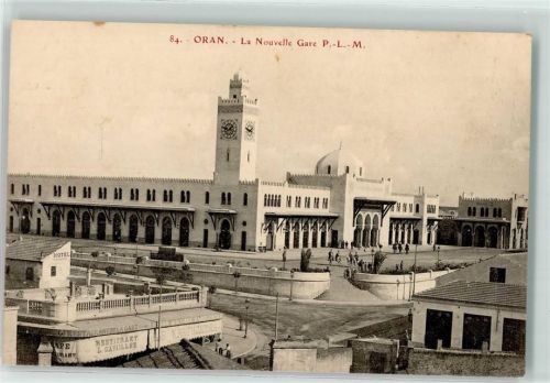 Oran La Nouvelle Gare Bahnhof Turm Uhr Gasthaus Hotel