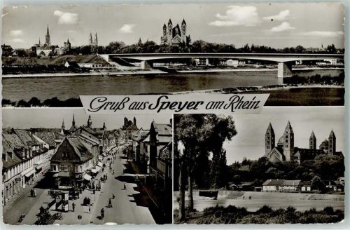Speyer Rheinbrücke Speyerer Dom