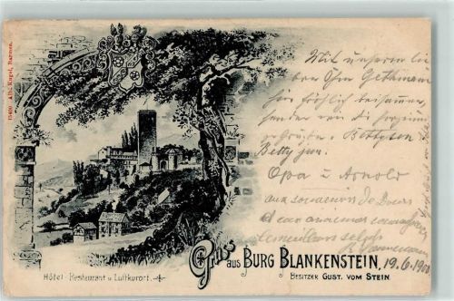 Blankenstein 1900 Hotel Restaurant Burg Wappen