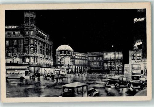 Tiergarten Potsdamer Platz Hotel Fürstenhof Pschorr-Leuchtwerbung Nachtaufnahme