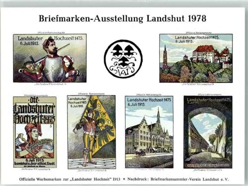 Landshut Briefmarkenausstellung 1978 Lanshuter Hochzeit 1475