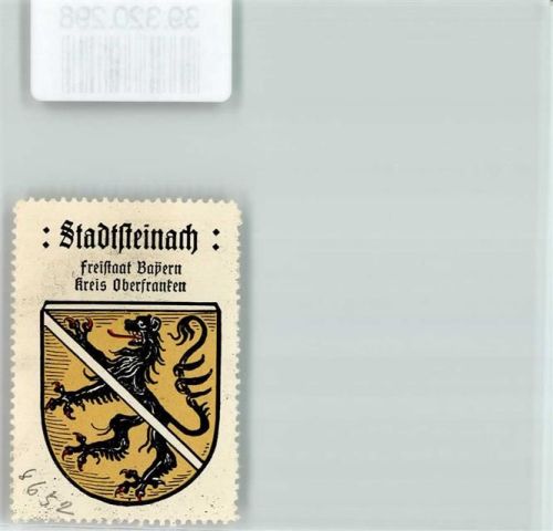 Stadtsteinach Wappen Kaffee Hag ca. 1920-1940 Schwarzer Löwe