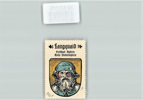 Langquaid Wappen Kaffee Hag Nr. 33 ca. 1920-1940 Hl. Rochus