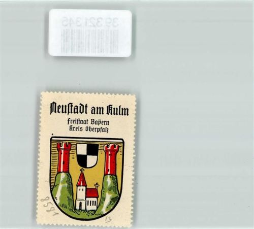 Neustadt Vignette Wappen Freistaat Bayern Kreis Oberpfalz