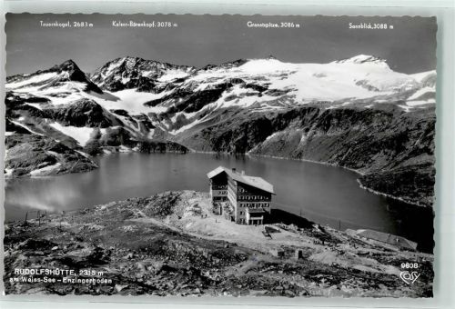 Rudolfshütte Foto AK 2315 m Enzingerboden Weiss See Seilbahn Tauernkogel Kalser Bärenkopf Granatspitze Sonnblick