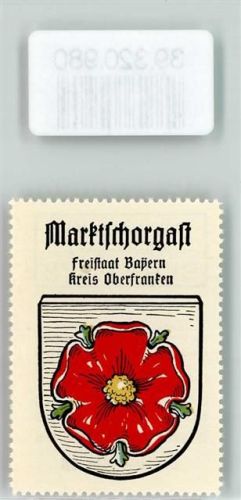 Marktschorgast Wappen Kaffee Hag Nr. 46 ca. 1920-1940 Rote Rose