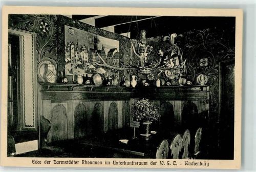 Weinheim Ecke der Darmstädter Rhenanen im Unterkunftsraum der W.S.C. Wachenburg Studentika