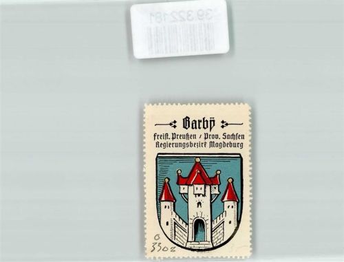 Barby Vignette Wappen Freist. Preußen Prov. Sachsen Regierungsbezirk Magdeburg