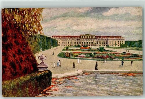 Wien 1918 Kaiserliches Lustschloss Schönbrunn sign. O.K.