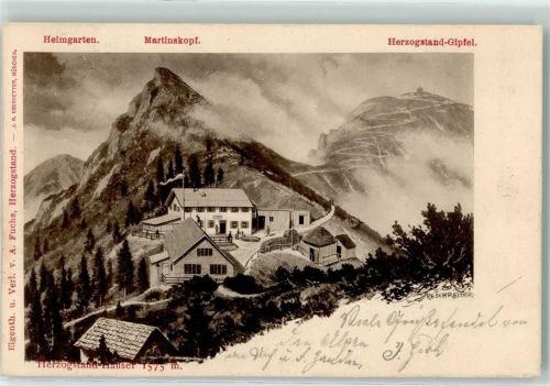 Bergwachthütte Kochel Am See 1902 Herzogstand Häuser sign. Reschreiter AK
