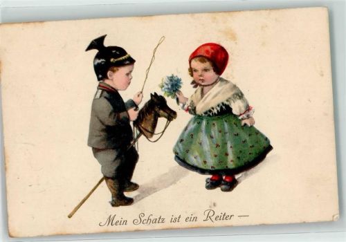 1917 Mein Schatz ist ein Reiter Kinder Steckenpferd Nr 5030