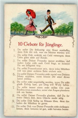 10 Gebote für Jünglinge AK