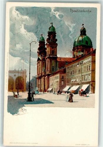 München 1899 Theatinerkirche , Velten Verlag Nr. 94 AK