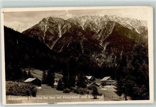 Imst Alpenpension Linserhof mit Heiterwand und Rauchberg