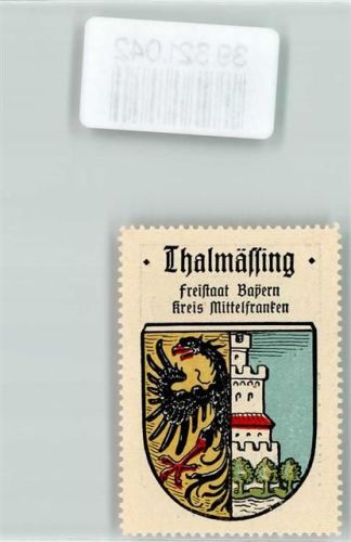 Thalmässing Wappen Kaffee Hag Nr. 69 ca. 1920-1940 Halber Adler Halbe Burg