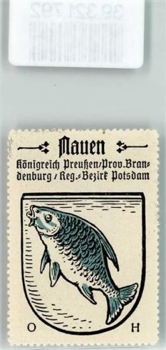 14641 O1550 Nauen , Havelland - Vignette Wappen Königreich Preußen Prov. Brandenburg Red. Bezirk Potsdam