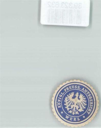 Werl Amtsgericht Königreich Preußen Adler Blau Weiß