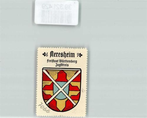 Neresheim Vignette Wappen Freistaat Württemberg Jagstkreis