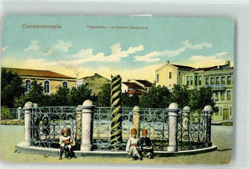 Konstantinopel 1913 Hippodrome la Colonne Serpentine Tracht