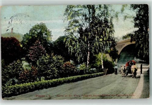 Plauen 1913 König Friedrich August Brücke m. Bärenstein Felsen