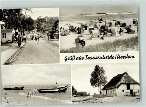 Trassenheide Strand Fischerboote Strandweg Reethaus