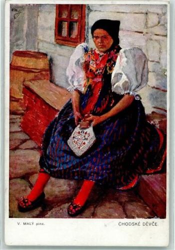 Chodske Devce Tracht Frau Fass V. Maly