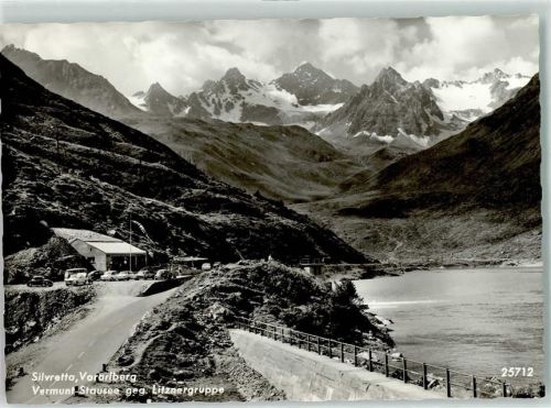 Galtür Alpengasthaus Vermunt Stausee gegen Litznergruppe Auto