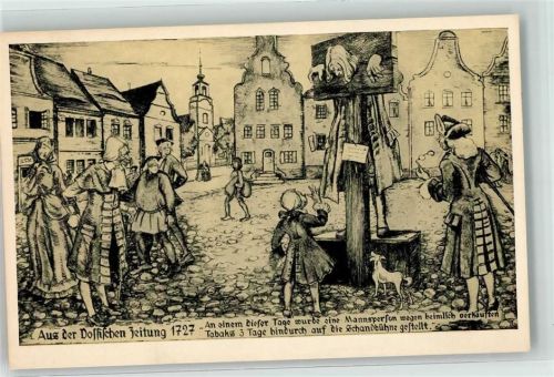 Barock Schandbühne Hund Dossische Zeitung 1727 Schadenverhütungsausstellung der Feuersozietät Berlin