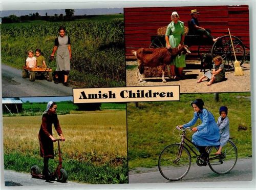 Amish Children Roller Fahrrad Ziege Bollerwagen