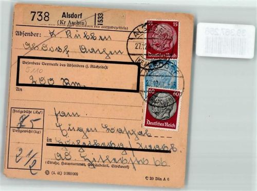Alsdorf Paketkarte