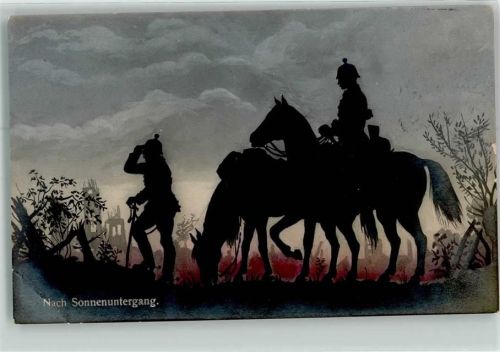 1913 Stimmungsbilder aus dem Feindesland Nach Sonnenuntergang Nr.7