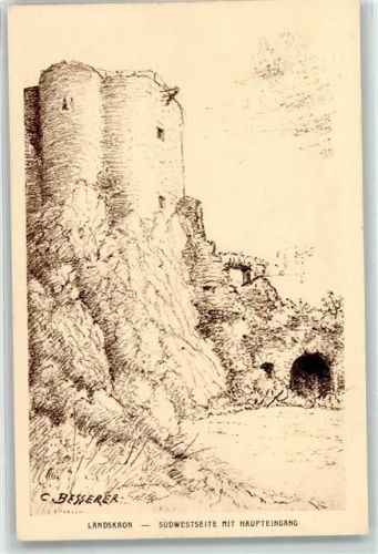 Leymen Ruine Landskron sign. C Besserer