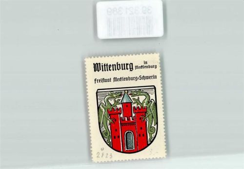 Wittenburg Vignette Wappen Freistaat Mecklenburg Schwerin