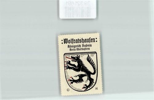 Wolfratshausen Vignette Wappen Königreich Bayern Kreis Oberbayen