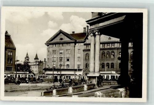 Ostrava Tram Straßenbahn Türme Säulen