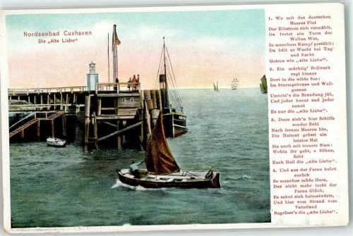 Cuxhaven Alte Liebe Segelboot Leuchtturm Dampfer Gedicht