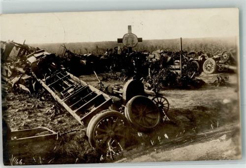 1915 Fahrzeuge Kolonne Friedhof Feldpost 14 Reserve Korps