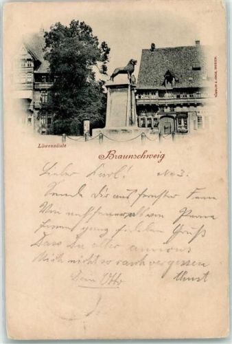 Braunschweig 1897 Löwensäule