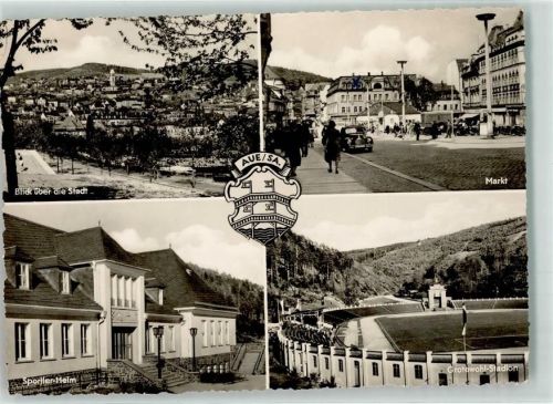 Aue Markt Sportler-Heim Grotewol Stadion Auto Wappen