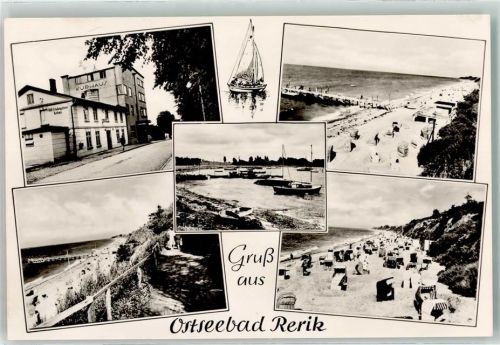 18230 O2572 Ostseebad Rerik - Strand Boote Kurhaus