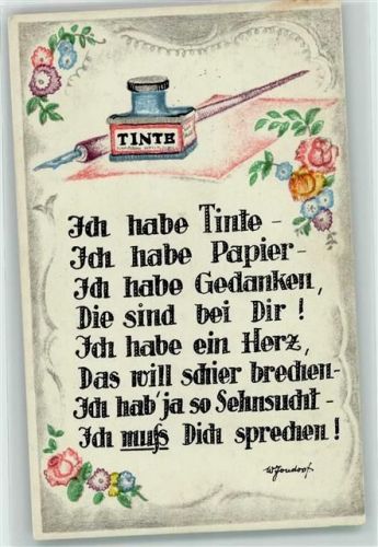 1930 Schreiben Sprüche AK